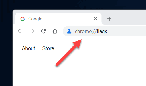 Accéder au menu des drapeaux Chrome