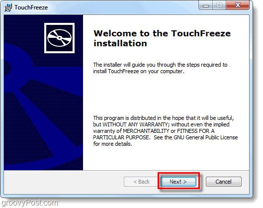 touchfreeze pour ordinateurs portables ou netbooks