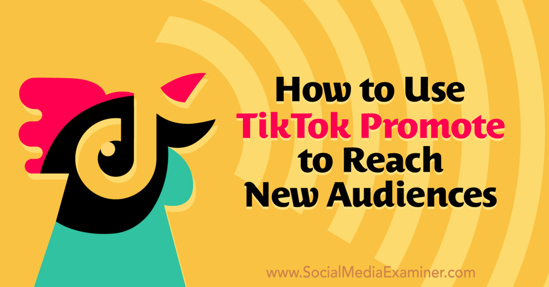 Comment utiliser TikTok Promote pour toucher de nouveaux publics: examinateur de médias sociaux