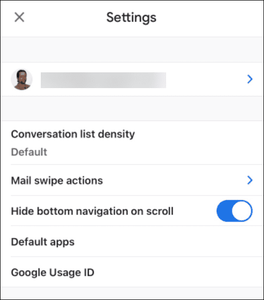 sélectionner compte gmail iphone