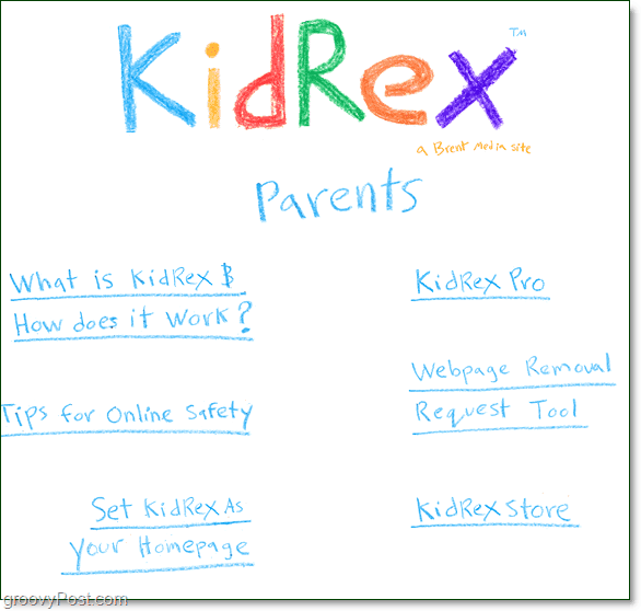 menu parents kidrex