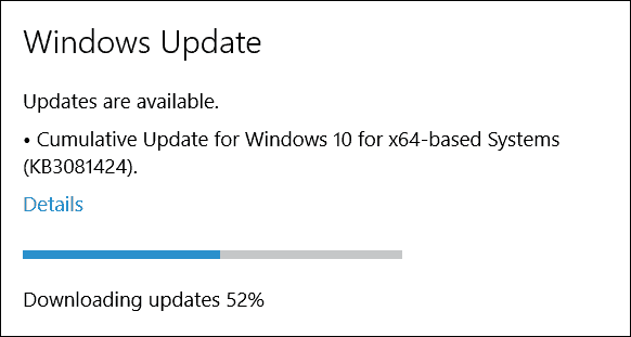 Microsoft publie la mise à jour cumulative de Windows 10 (KB3081424)