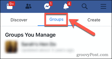 L'application Facebook gère les groupes