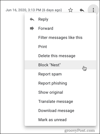Blocage dans Gmail