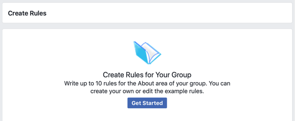 Comment améliorer votre communauté de groupe Facebook, option Facebook pour commencer à créer des règles pour votre groupe