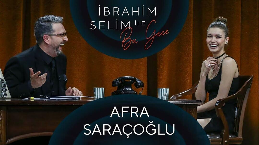 Programme de ce soir avec Afra Saraçoğlu İbrahim Selim