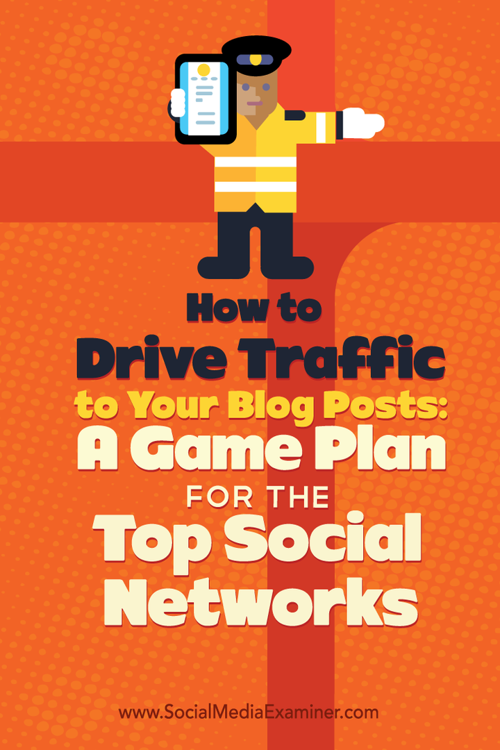 Comment générer du trafic vers vos articles de blog: un plan de jeu pour les meilleurs réseaux sociaux: Social Media Examiner