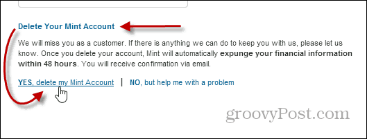 Comment supprimer votre compte Mint.com