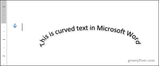 Exemple de texte incurvé dans Word