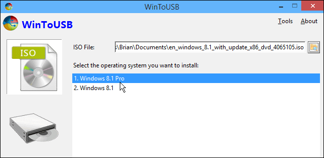 Exécuter une version portable de Windows à partir d'une clé USB