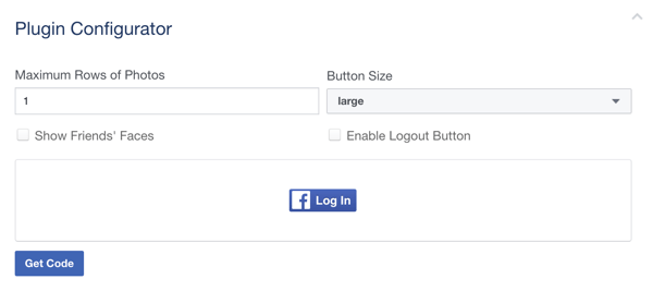 Personnalisez votre bouton de connexion Facebook.
