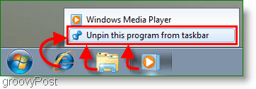 Windows 7 Détacher un programme de la capture d'écran de la barre des tâches