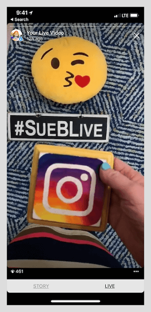 Sue obtient beaucoup d'engagement via des histoires Instagram.