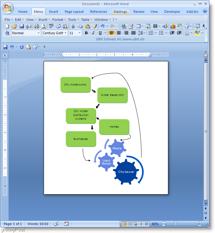 Exemple d'organigramme Microsoft Word 2007