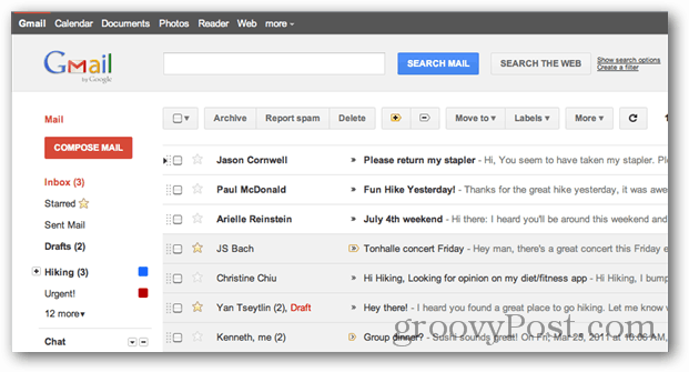 Refonte de l'interface utilisateur de Gmail