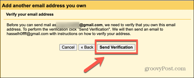 vérification de l'envoi de gmail