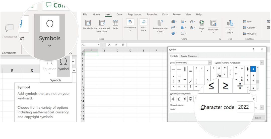 Insérer un symbole dans Microsoft Excel