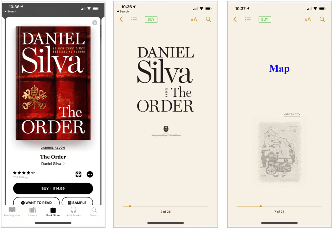 Apple Books par rapport à l'application Amazon Kindle Books 2020
