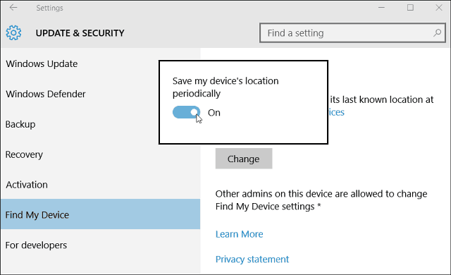Comment activer Find My Device pour Windows 10
