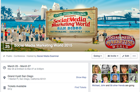 page d'événement facebook smmw15