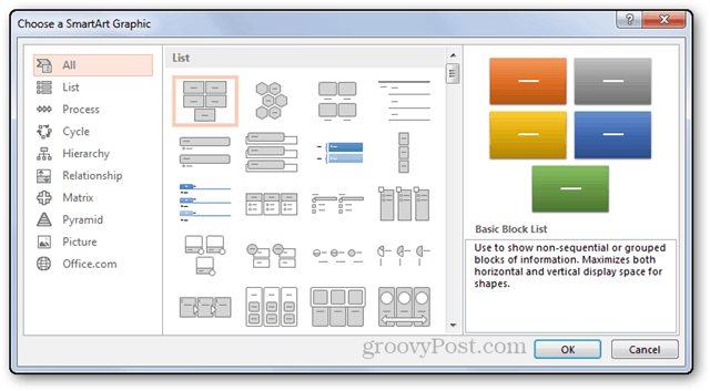 smartart art intelligent powerpoint powerpoint 2013 windows personnaliser types choisir choix multiple
