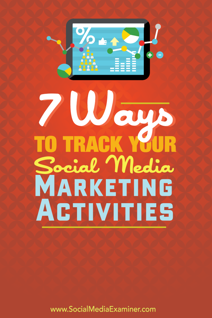 7 façons de suivre vos activités de marketing sur les réseaux sociaux: Social Media Examiner