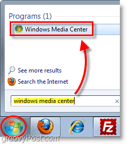 Windows 7 Media Center - ouvrir Windows Media Center