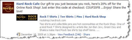 Hard Rock Cafe sur Facebook