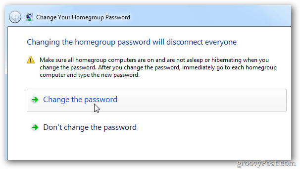 Changer le mot de passe