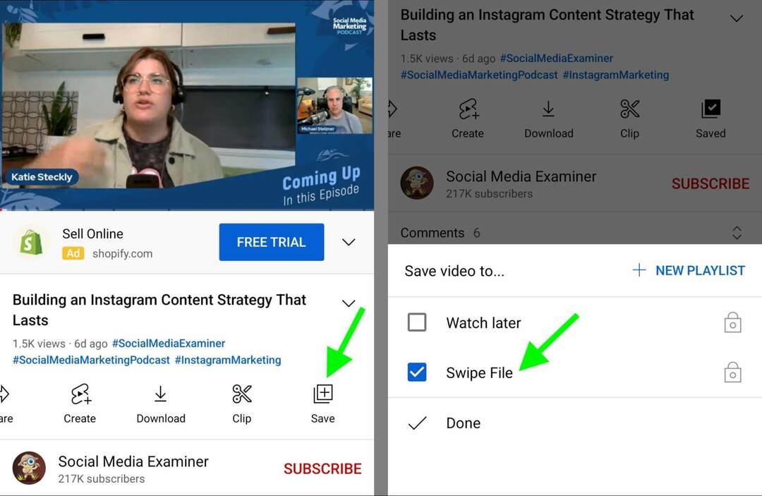 comment-enregistrer-du-contenu-organique-vidéos-youtube-swipe-file-example