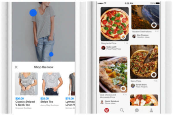 Pinterest a également déployé deux nouveaux boutons, Shop the Look et Instant Ideas, pour faciliter plus que jamais la recherche d'idées sur Pinterest et dans le monde qui vous entoure.