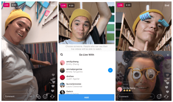 Instagram permet désormais aux diffuseurs d'inviter les téléspectateurs à rejoindre leurs flux vidéo en direct dans l'application.