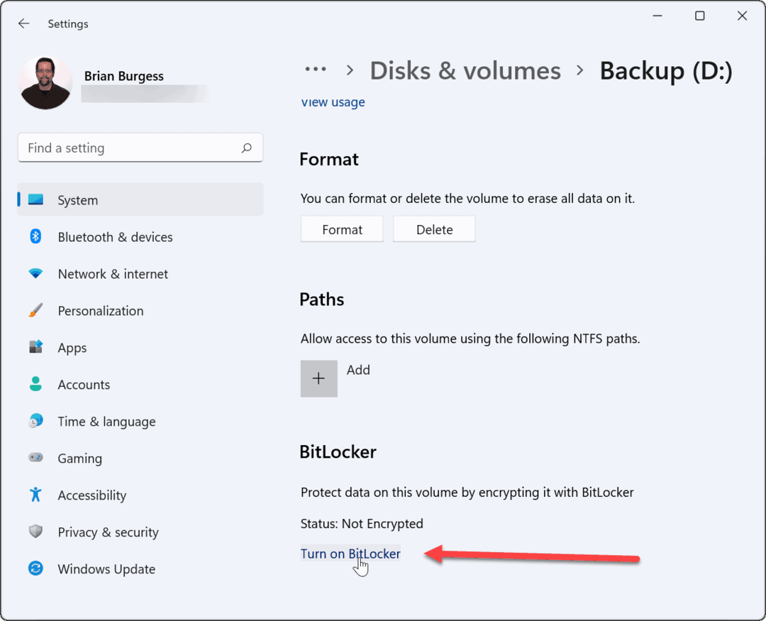 Utilisez Bitlocker pour aller sur Windows 11