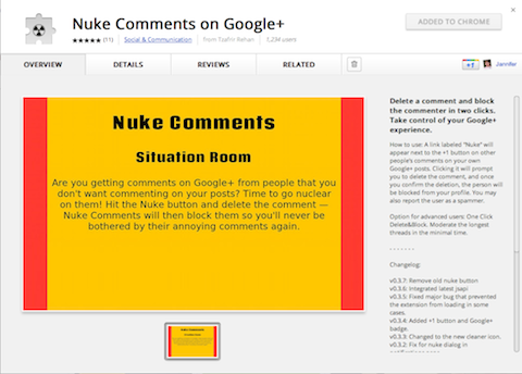 Commentaires nuke sur google +