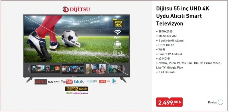 Comment acheter Dijitsu Smart TV vendu au BİM? Fonctionnalités Dijitsu Smart TV