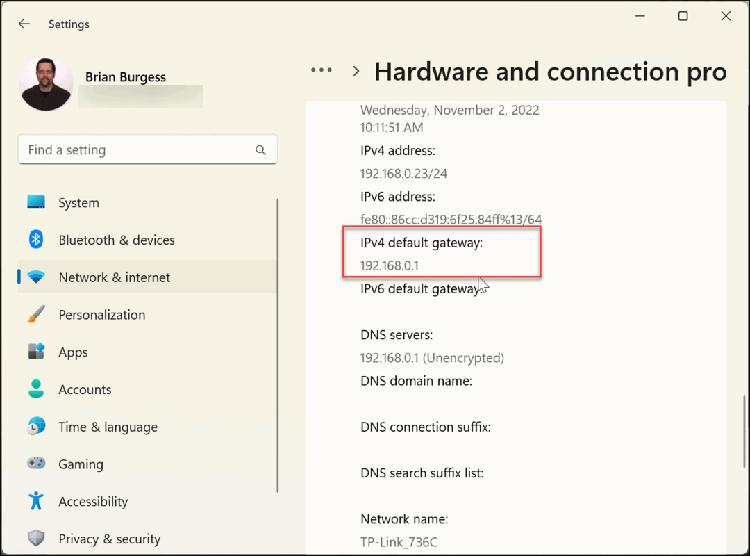 Trouver l'adresse IP de votre routeur sur Windows 11