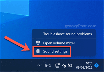 Ouvrir les paramètres de son dans Windows 11