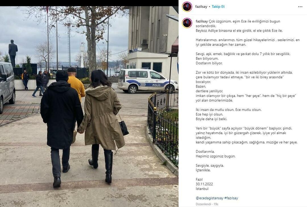 Fazıl Say et Ece Dagestan se sont donné la main et ont divorcé !