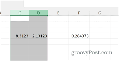 colonnes développées Excel