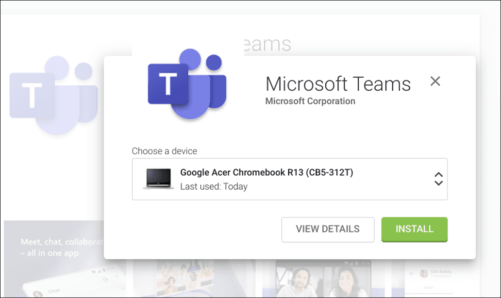  utiliser Microsoft Teams sur un Chromebook