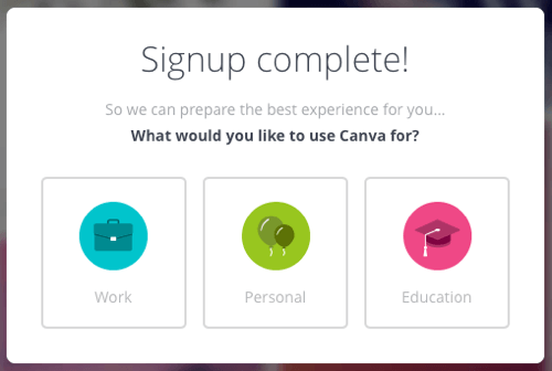 utilisation du compte canva