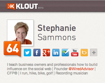 score de stephanie sammons klout