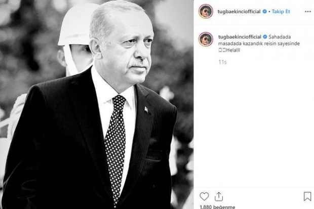 Tuğba Ekinci partage le président Erdoğan
