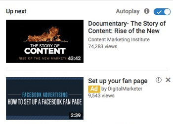  Votre annonce YouTube en tant que vidéo sponsorisée.