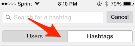 recherche de hashtag instagram