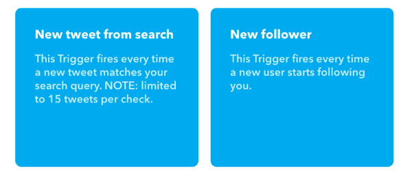 Choisissez Nouveau Tweet dans Rechercher pour le déclencheur de votre applet IFTTT.