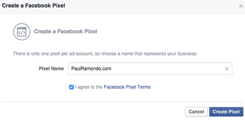 nommer un pixel facebook