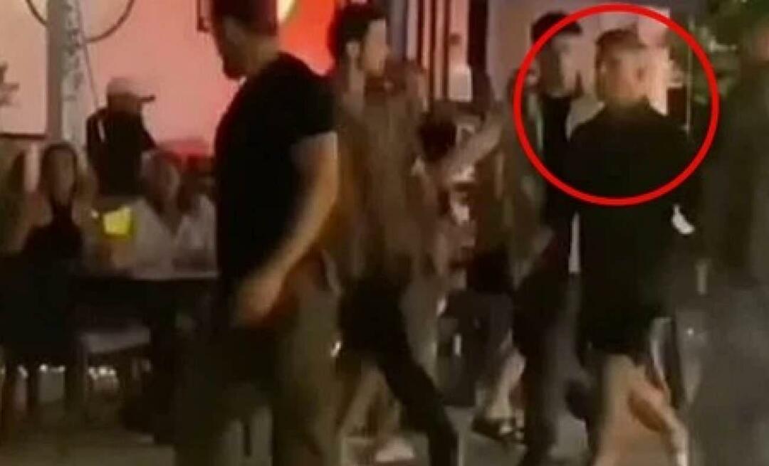 Image intéressante d'Özcan Deniz dans les rues d'Alaçatı: il se promenait avec 10 gardes du corps