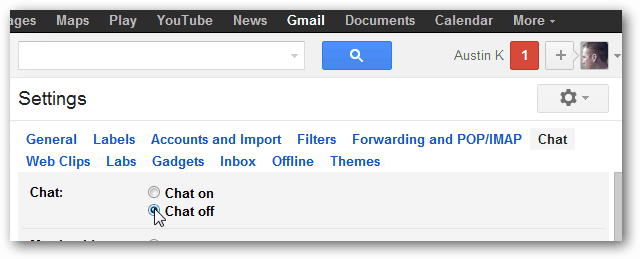 gmail désactiver le chat