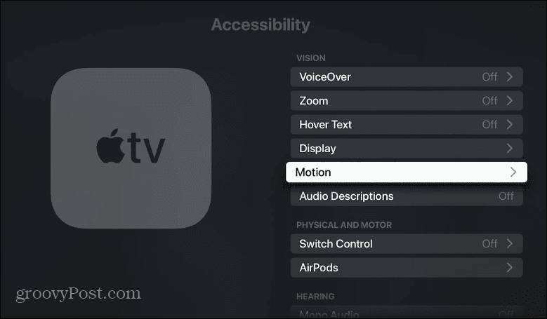 Désactiver la lecture automatique de la vidéo et du son sur Apple TV